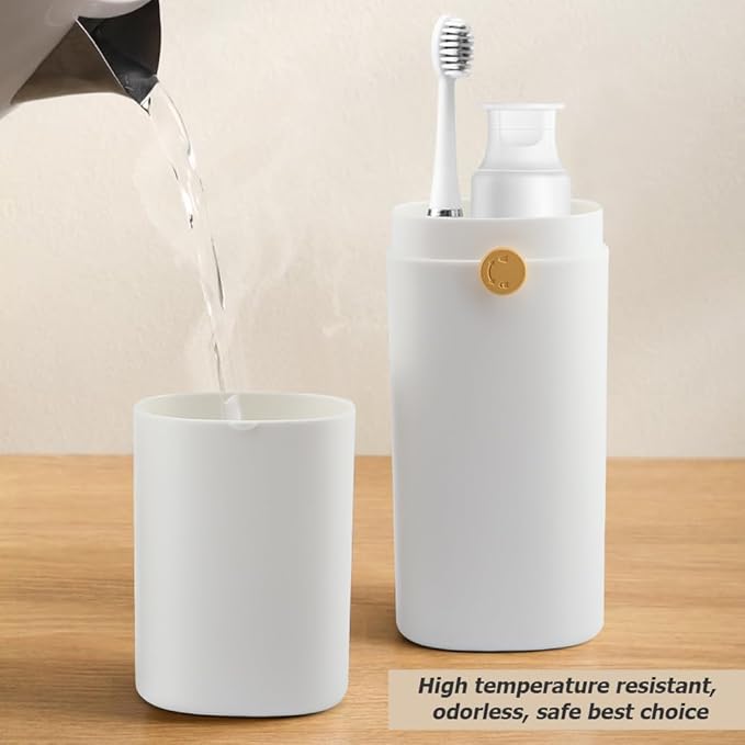 Xiaokeis Toothbrush Travel Holder for Electric Toothbrushes, Portable Travel Toothbrush Case, Tooth Brush and Toothpaste Cover for School, Traveling, Camping, Business Trip and Bathroom