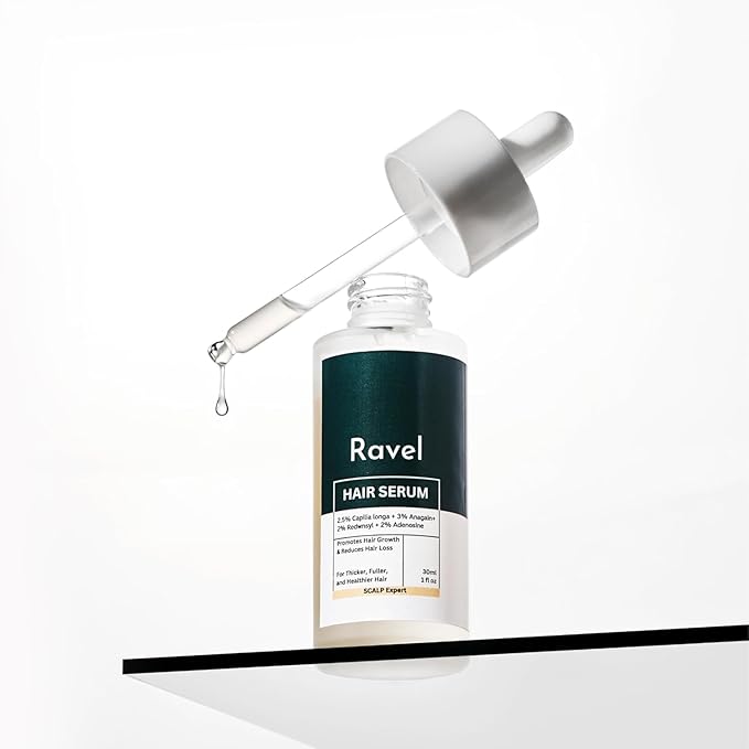 Raw veel Advanced Hair Serum | 2.5% Capilia Longa + 3% Anagain + 2% Redensyl + 2% Adenosine, Rosemary & Pumpkin Seed | Promotes Hair growth | Hair Serum for Men & Women | 30ml