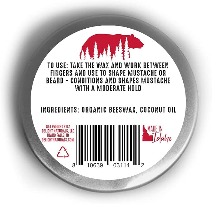 Delight Naturals Voyageur Mustache Wax - Unscented