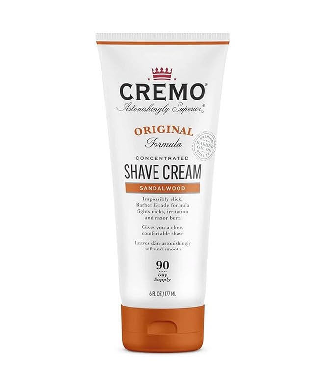 Cremo Barber Grade Sandalwood and Silver Water & Birch Shave Creams, Ultra-Slick Shaving Cream for Men Fights Nicks, Cuts and Razor Burn, 2 x 6 Fl Oz