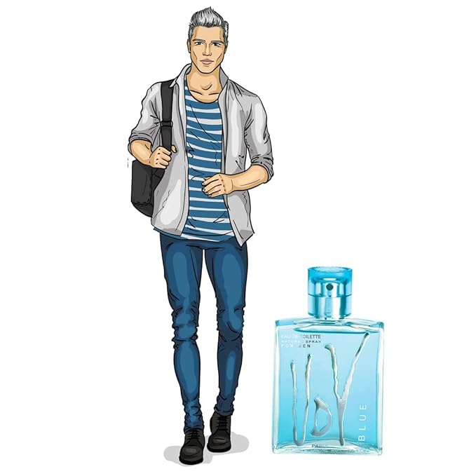 Udv Blue By Ulric De Varens For Men Eau De Toilette Spray, 3.4-Ounces