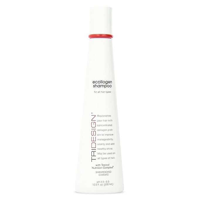 TRIDESIGN Ecollogen Moisturizing Shampoo - Hydrating Hair For Natural Hair, Unisex, Thickening & Volumizing, Unscented, Non-fragrance Gentle Cleanser- 10.5 oz