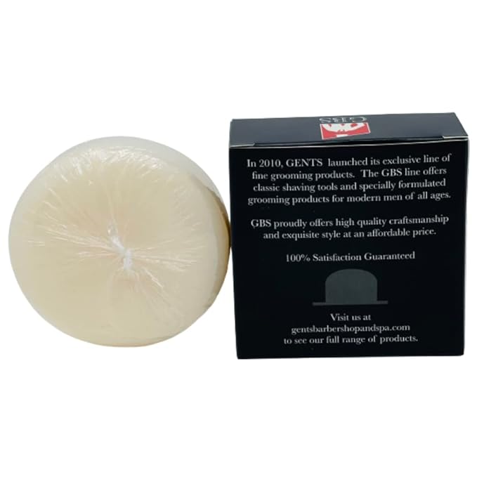 G.B.S 97% All Natural Shave Soap - Creates a Rich Lather Foam for Wet Shaving Experience (3 Pack Bay Rum) Birthday Gift