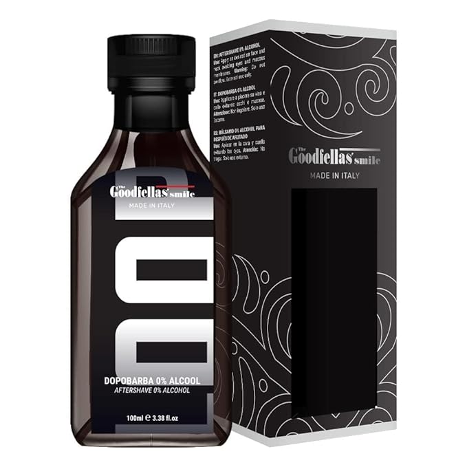 The Goodfellas' smile Alcohol-Free Soothing Aftershave Splash/Tonic, Made in Italy, 100 ml, 3.38 oz (Amber Fougere/Lavender & Sandalwood)