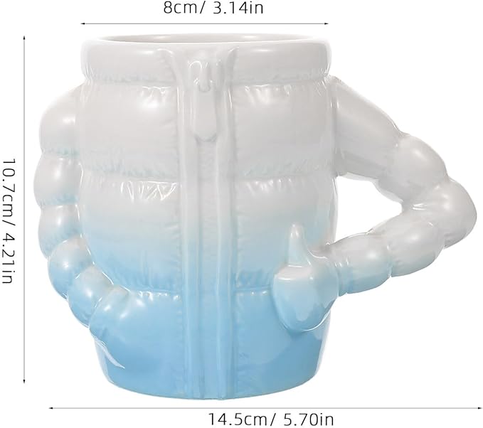 Zerodeko Ceramic Shaving Soap Bowl for Men Blue Household Shave Cup with Fast Lathering Sturdy Shaving Mug Suitable for Daily Grooming