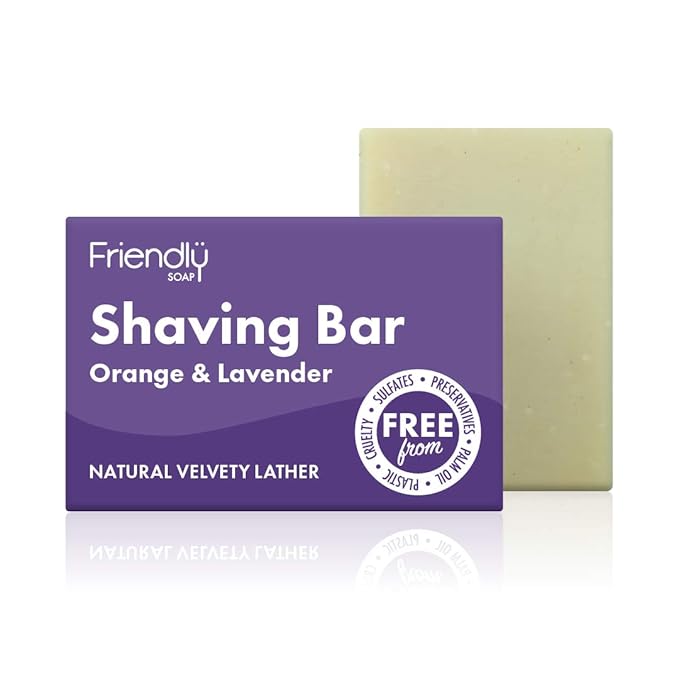 FRIENDLY SOAP Orange Lavender Shaving Bar, 95 GR