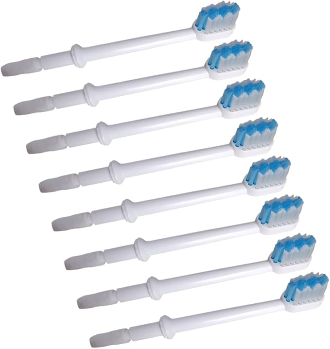NOLITOY 2sets Replacement Brush Heads for Water Toothpick Accessories Durable Cleaning Tool Compatible with Oral Irrigators for Family Use Replace Every Months 8pcs*2