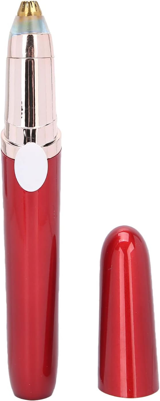 Horoper Eyebrow Facial Trimmer, Painless USB Eyebrow Trimmer Women Electric Face Eyebrow Hair Removal Machine, for Face Lip Chin (Red)