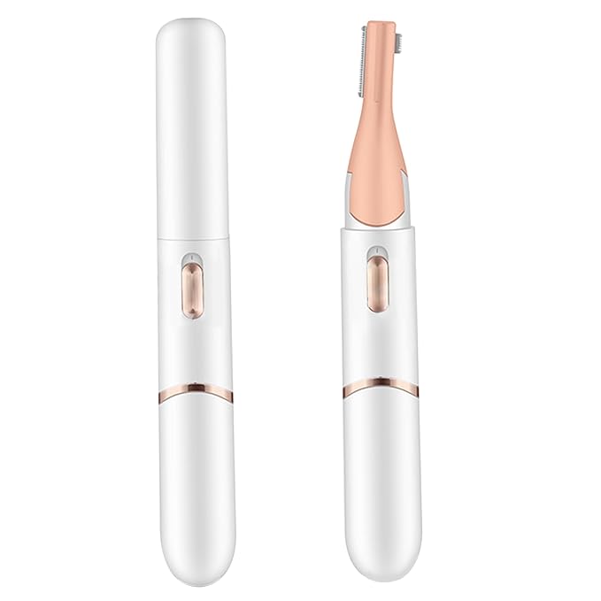 Electric Eyebrow Trimme Double Blade Eyebrow Trimmer Pivoting Facial Hair Remover with Grooming Comb Eyebrow Shaver Rechargeable Trimmer for Women Eyebrows Lips