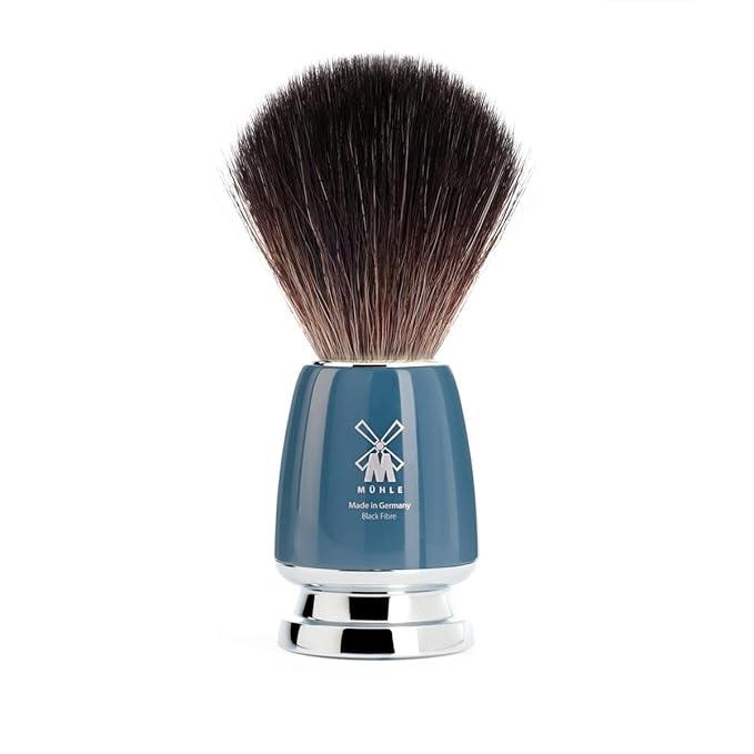 MÜHLE RYTMO Black Fiber Luxury Shaving Brush - Perfect with Soaps and Creams