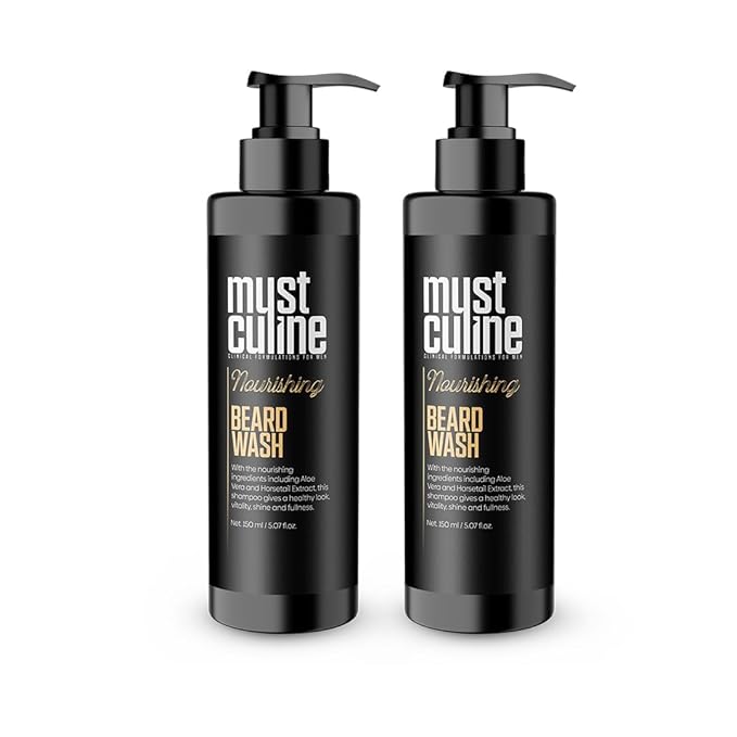 Beard Wash Shampoo, Tea Tree Oil & Argan Oil Anti-Dandruff, Anti-Itching Shampoo for Men (2 Package)