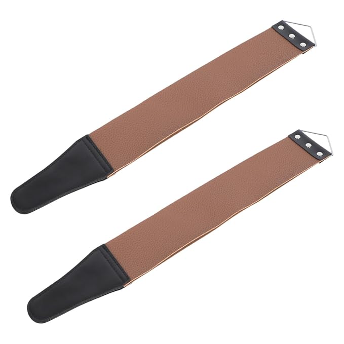minkissy 4pcs Double-sided Sharpening Strop Tool for Home Use Practical Manual Shaver Polishing Belt Easy to Use Barber Quality Convenient Hanging Design for Maintenance