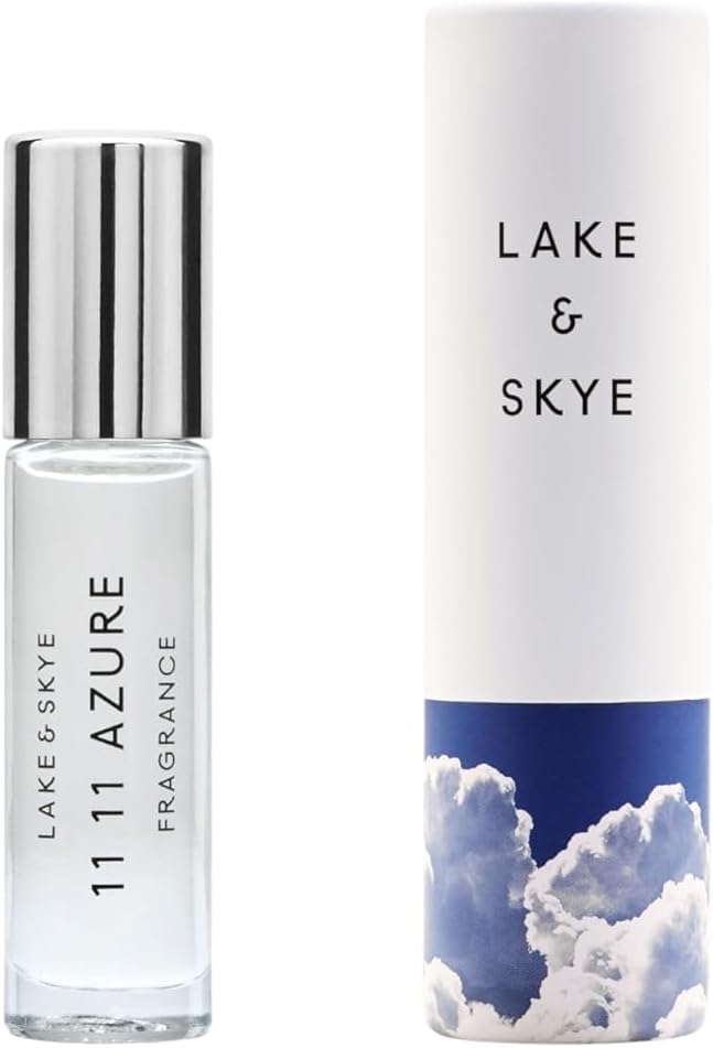 Lake & Skye 11 11 Azure Fragrance Oil Rollerball, 0.33 fl oz (10 ml) - Sheer, Floral, Musk