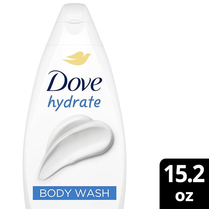 Dove Body Wash, Hydrate 4-Pack – Moisturizing Cleanser for Smooth, Soft Skin, 15.2 Oz Ea