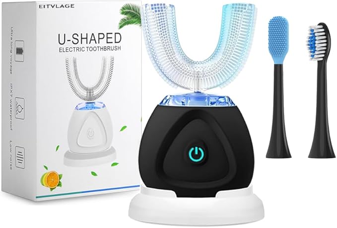 360 Ultrasonic Toothbrush, Automatic Toothbrushes Auto Sonic Tooth Brush, Teeth whitening Brush with Timer & Wireless Charging 360° Ultrasonic Electric Toothbrush for Adult