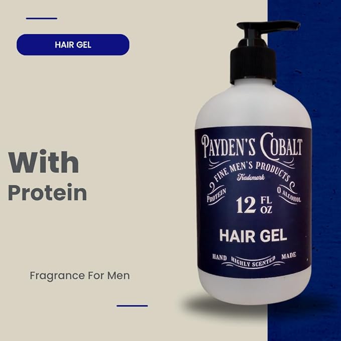 Payden's Cobalt Cedarwood Sandalwood & Musk For Men Scented Protein Hair Gel, 12 Oz