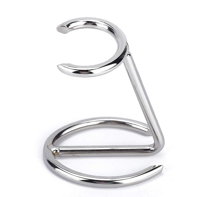 Shaving Brush Holder,Razor Brush Stand Men Shaving Brush Stainless Steel Stand Razor Holder for Salon Home Travel Use