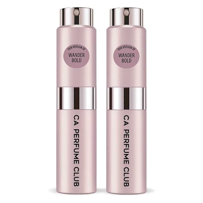 CA Perfume Impression of Wander bold for Women Amber Floral Scent Long Lasting Perfumes for Women Eau De Parfum Travel Size Refillable Atomizer Spray 0.27 Fl Oz 8ml (Set of 2)