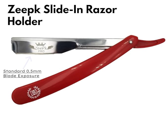 Zeepk Straight Razor para Afeitar – Classic Barber Razor Kit for Men with 10 Blades – Navaja Afilada de Acero Inoxidable – Shaving Kit para Barberos y Principiantes