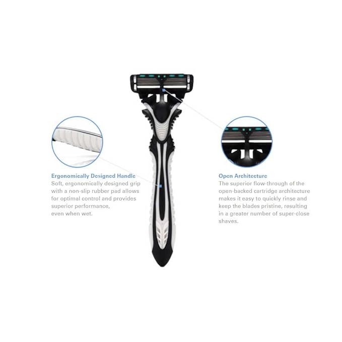 Dorco Pace 6 Six-Blade Disposable Men's Razor 2pack (6-Count)