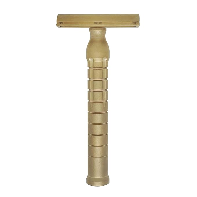 The Goodfellas’ Smile Bayonetta CNC‑Machined 100 % Brass Double‑Edge Safety Razor – Precision Comfort Shave Design, Sand‑Blasted Satin Finish, Crafted in Italy
