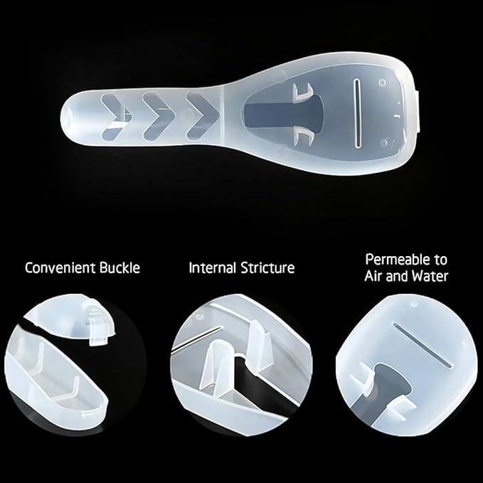 2Pcs Clear Travel Razor Case - Portable Shaver Protector for Men, Universal Fit Manual and Electric Shavers, Transparent Compact Organizer with Locking Clips, Toiletry Bag Storage Accessories