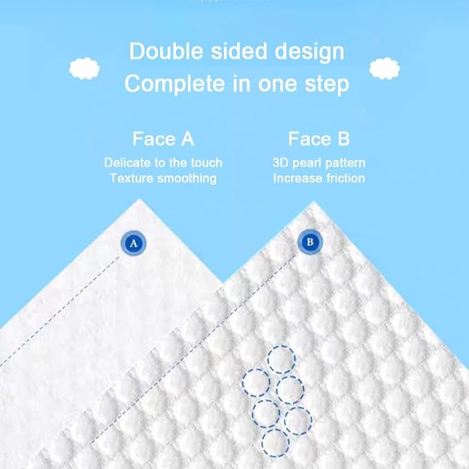 Face Towels,Super Soft and Thickness XL:10x12 inches,Lint-Free Biodegradable Towels,Disposable Face Towel,Makeup Remover Dry Wipes,Clean Face Cloths for Sensitive Skin.(4 packs (200 counts))…