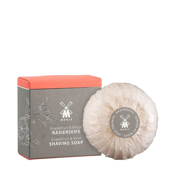 MÜHLE Shaving Soap - Shaving Soap with Grapefruit & Mint for All Skin Types - Fruity & Revitalising - 65 g
