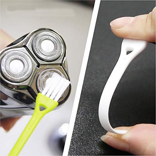 Electric Shaver Cleaning Brushes Razor Cleaner Set Nylon Bristles PP Handle Compatible with Electric Shaver, Trimmer - Set of 9, Man’s Small Brush kit, Razor Cleaner