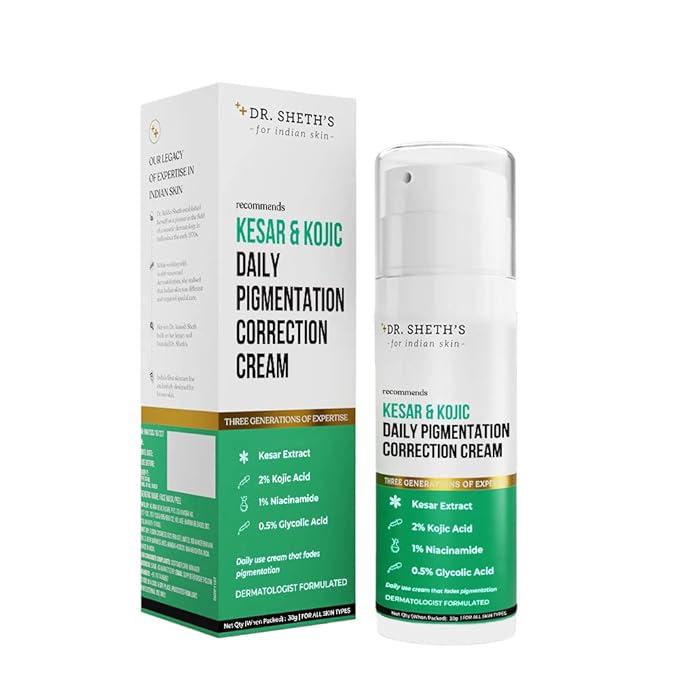 Dr. Sheth's Saffron Face Cream | Hydrates & Soothes Redness | Helps Reduce Spots, Marks and Discoloration | Lightweight & Non-Greasy Moisturizer | 1.06 Oz/30 g