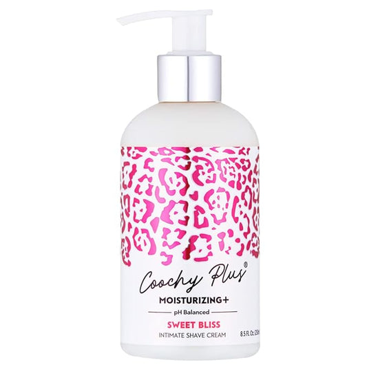 IntiMD Coochy Plus Intimate Shaving Cream SWEET BLISS For Pubic, Bikini Line, Armpit - Rash-Free With Patent-Pending MOISTURIZING+ Formula, Prevents Razor Burns & Bumps, In-Grown Hairs 8.5oz (1-Pack)
