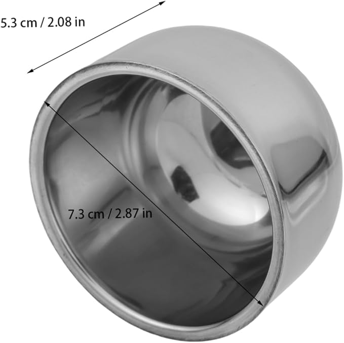 FRCOLOR Double Layer Stainless Steel Shaving Soap Bowl Versatile Travel Shaving Mug for Men for Soap Brushes and Facial Easy to Clean Durable Grooming Accessory