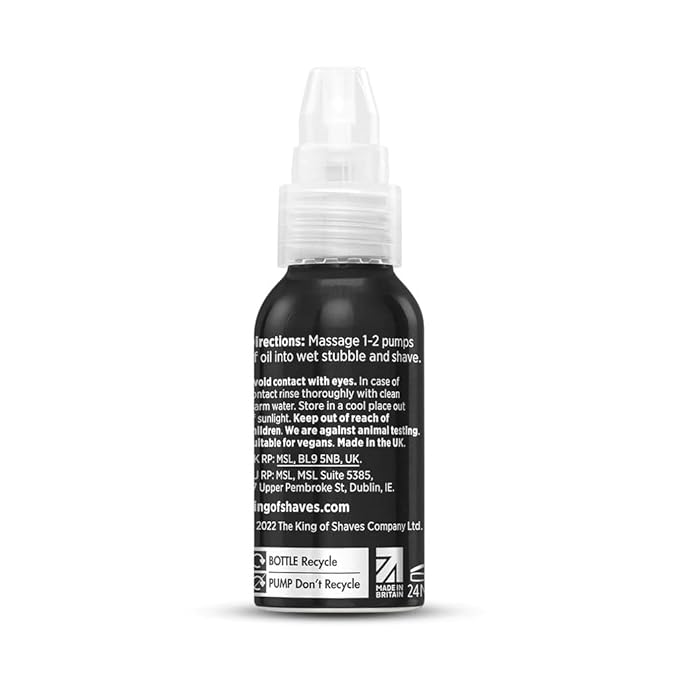 King of Shaves Sensitive Advanced Shaving Oil With Handy Pump QUAD PACK 1.01 fl oz