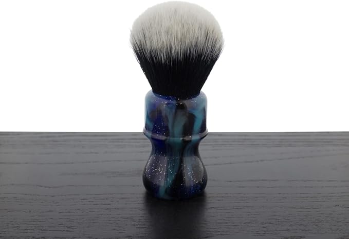 Yaqi Mysterious Space Tuxedo Synthetic Shaving Brush - Fan Knot