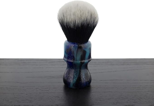Yaqi Mysterious Space Tuxedo Synthetic Shaving Brush - Fan Knot