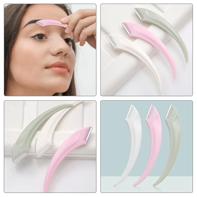 Eyebrow Razors 6-Pack Portable Facial Razor Stainless Steel Eyebrow Trimmer and Hair Remover for Men and Women Compact Design for Precise Grooming