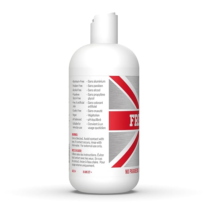 Fresh Kidz Hair & Body Wash for Kids and Teens - Gentle Bath and Shower Cleanser for All Skin Types - Boys Red, 16.9 fl.oz.