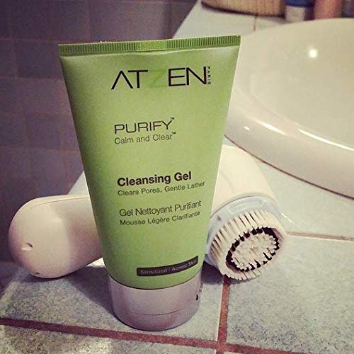 ATZEN Purify Cleansing Gel | Acne Face Cleanser | Foaming Face Wash For Senstive Skin & ACne Breakouts | Organic Face Wash | Natural Plant Based Foaming Gel | Vitamin B5 | Paraben Free, Cruelty Free, & Non GMO (3 oz)