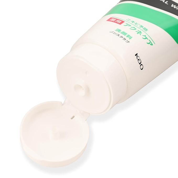 Bio-re Men Double Control Facial Cleanser 130g x 2 Pack - Cooling Menthol Face Wash - Japanese Cosmetics - Gentle Face Cleanser for Men - Deep Cleansing for Refreshed Skin, Effective for Oily Skin