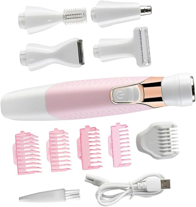 FOMIYES Rechargeable Hair Cutter Shaver for Women Multifunctional Trimmer and Eyebrow Washable Electric Depilator for Facial Hair Removal