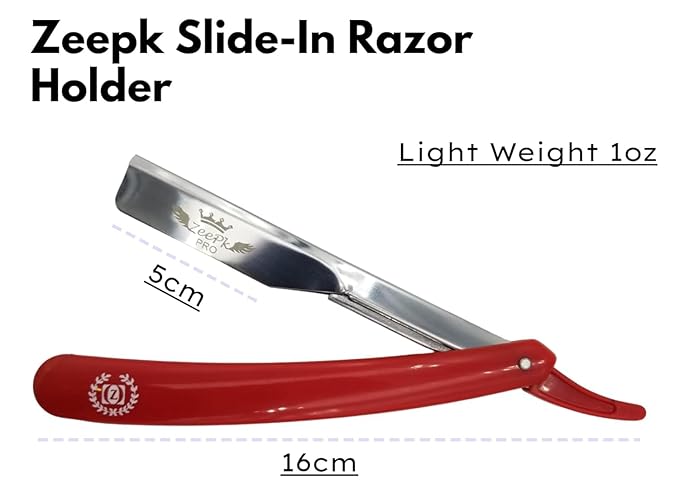 Zeepk Straight Razor para Afeitar – Classic Barber Razor Kit for Men with 10 Blades – Navaja Afilada de Acero Inoxidable – Shaving Kit para Barberos y Principiantes