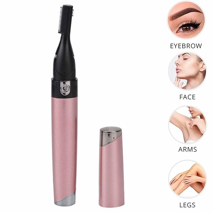 Yinhing Electric Eyebrow Trimmer,Portable Hair Remover Trimmer Painless Shaver Kit for Women Men Lips Armpit Leg Body,Battery Operated ()