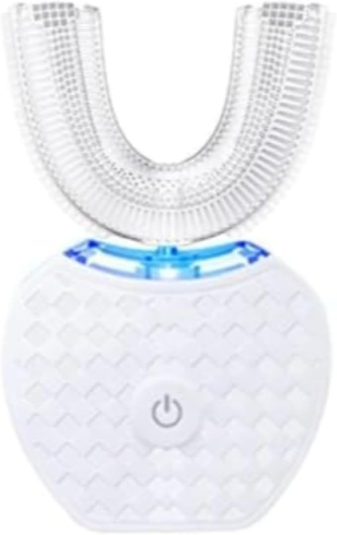 Scandinavian Smiles U-Shaped Electric Toothbrush, 360° Sonic Cleaning for Adults & Kids, 3 Modes, USB-C Rechargeable (White)