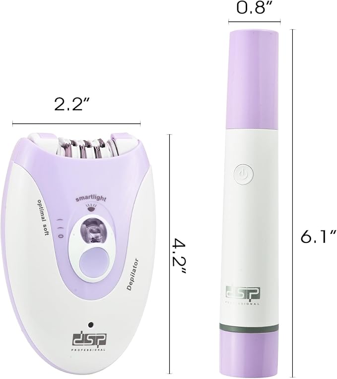 DSP Epilators Hair Removal for Women, Eyebrow Trimmer for Women, 2 Speeds Hair Removal, Facial Hair Trimmer for Legs Face Bikini Arms, Face Shavers