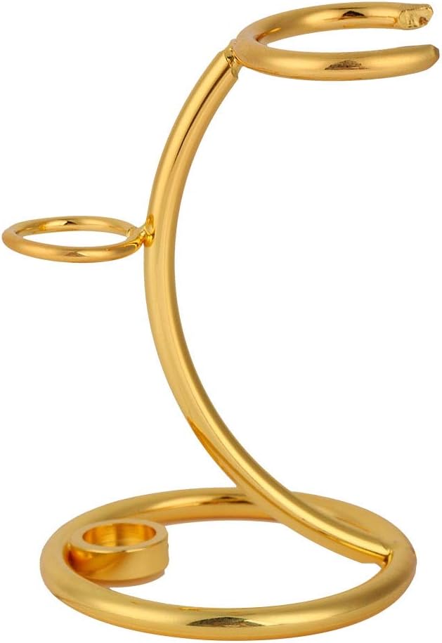 Tmtop Men Shaving Tool Holder Beard Shaver Razor Brush Stand Rack (Gold)