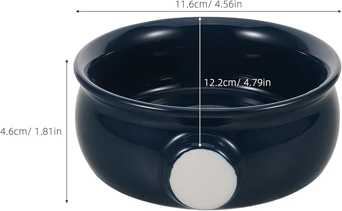 Ceramic Beard Shaving Soap Bowl Navy Spiral Lather Dish with Lid for Men’s Daily Grooming Home Travel and Barber Use