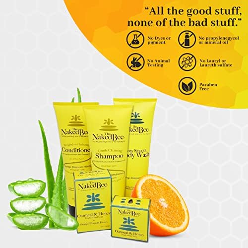 The Naked Bee Orange Blossom Honey Everyday Facial Care, Exfoliating Facial Cleansing Gel (5.5 oz) and Anti-Wrinkle Moisturizer SPF30 (2.5 oz) - 2 Piece