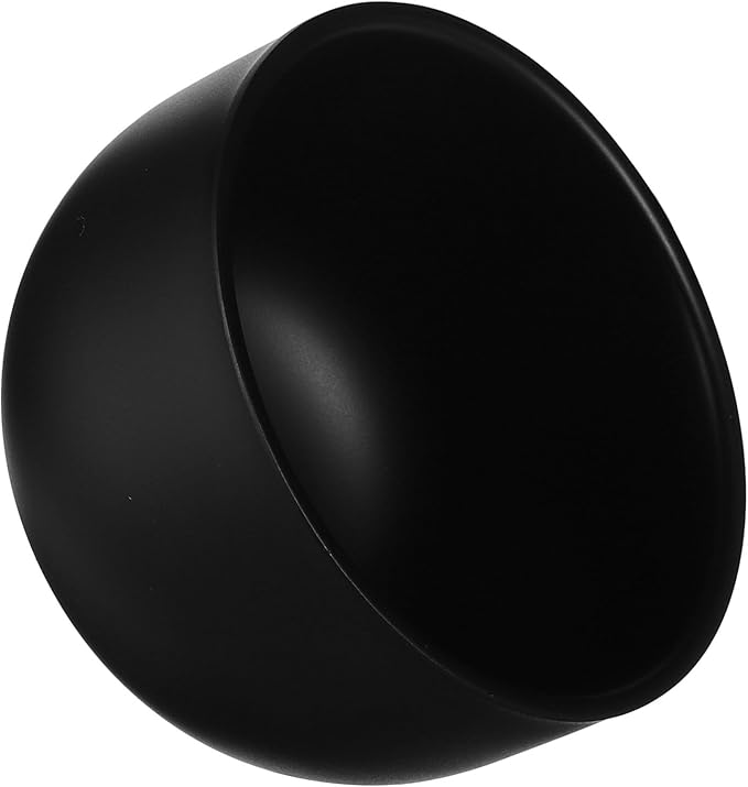 Black Stainless Steel Shaving Soap Bowl with Lid, Small Metal Shave Mug for Men’s Shaving Brush and Cream Warmer, Sturdy Black Shave Accessories for Bathroom Use