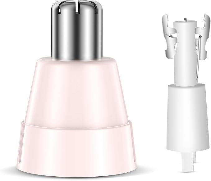 ZORAMI Replacement Nose Hair Trimmer Head, Stainless Steel Blades, Designed Battery-Operated Trimmer, Rose Pink