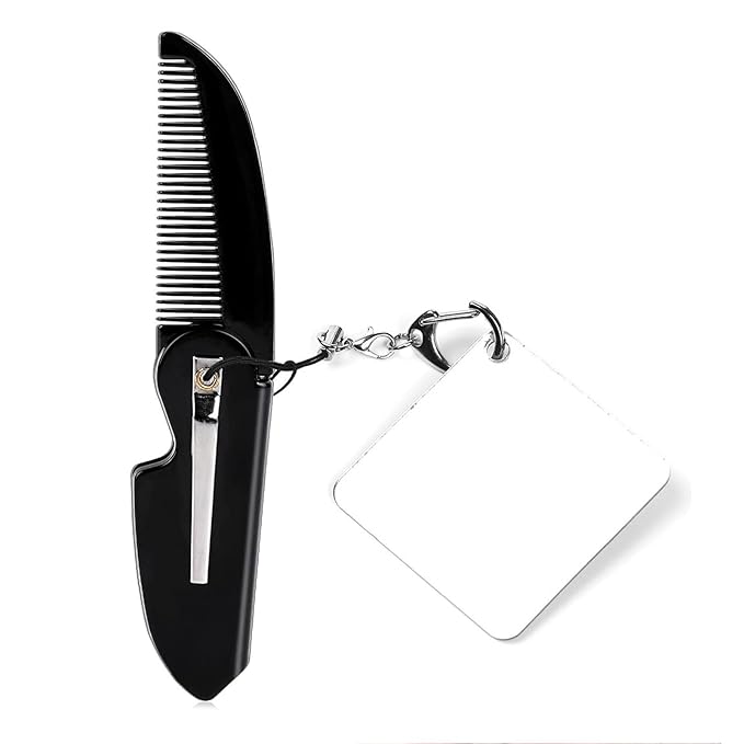 Folding Beard Comb With Mustache Comb Smooth Hair Comb Mens Gift Small Pocket Comb For Men Pocket Comb For Men